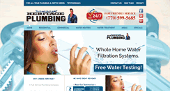 Desktop Screenshot of heritageplumbinginc.com